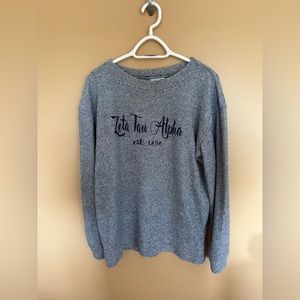 Size medium ZTA crew neck sweatshirt. Greyish blue.